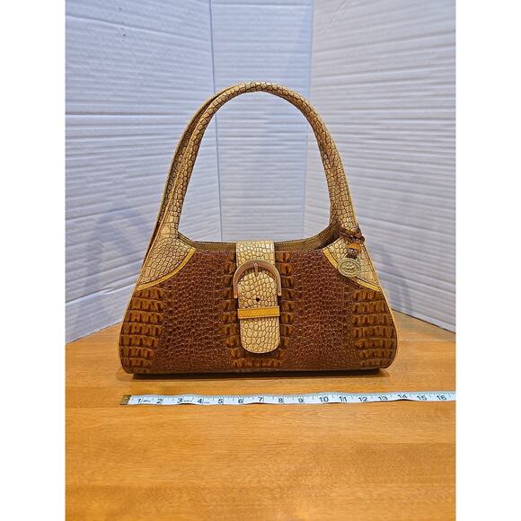 Brahmin Handbags Sophie Honey Tricolor Fairhaven, MA Handcrafted Italian Leather - Picture 11 of 16